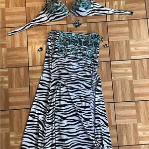 Two piece belly dance costume